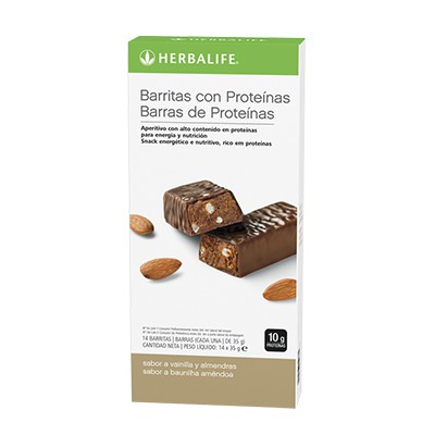 Barritas con Proteínas Sabor Vainilla con Almendras (14u.)